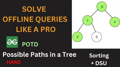 Possible Paths in a Tree | GFG Problem of the day | DSU + Sorting