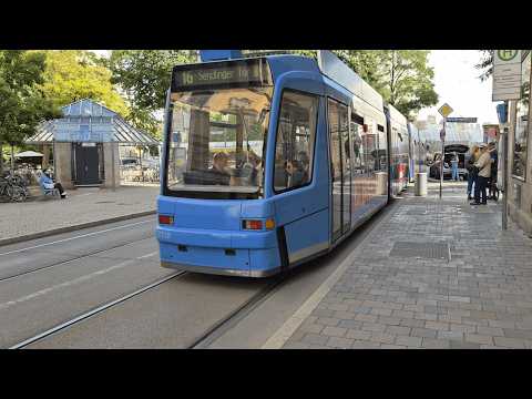 MVG Tram R 3.3 Nr. 2218 verlässt U Lehel als Linie 16 nach Sendlinger Tor U