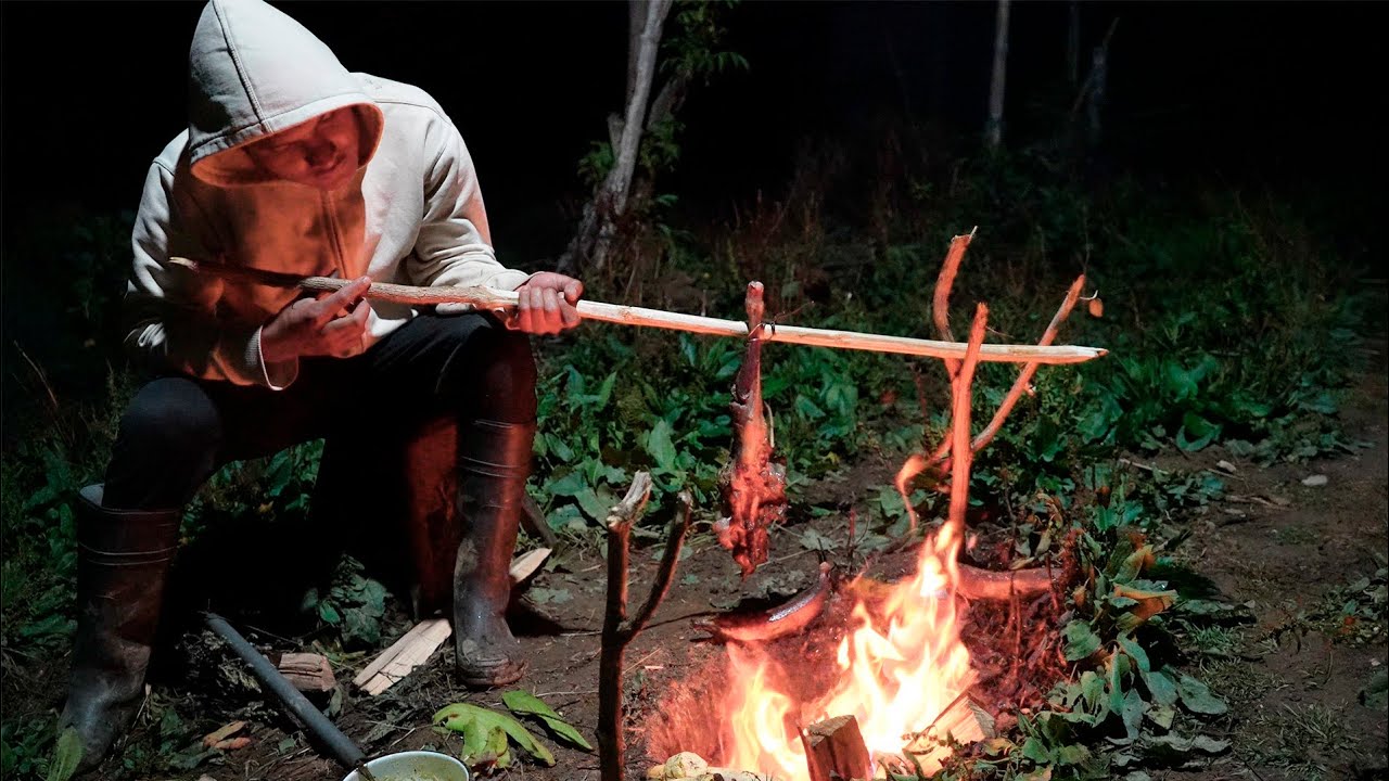 Revisando a mis Papas primerizas y Disfrutando un Asado de Carne en la Noche 🍖️👌(Wilson Erbas).