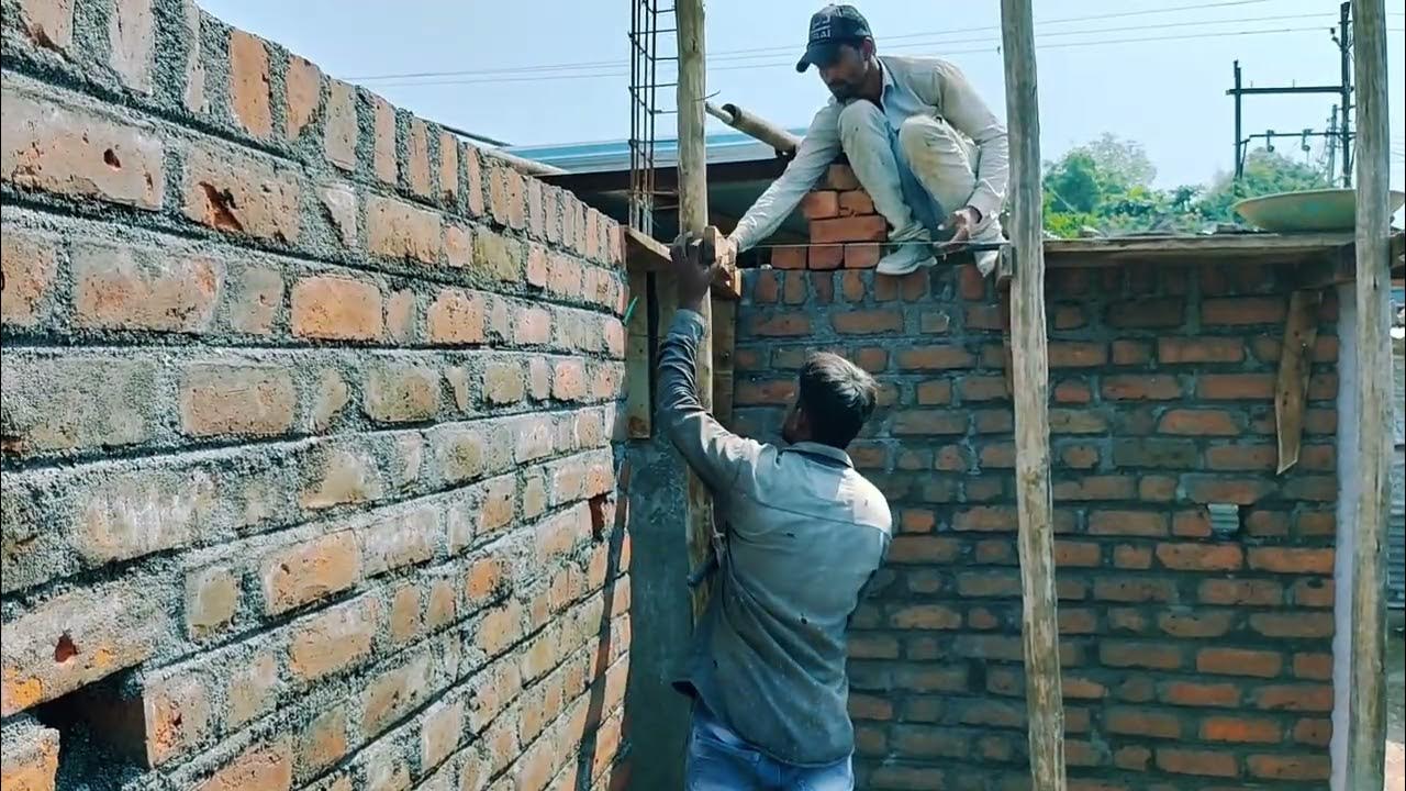 RCC lintel concrete chajja centering work Lintel Reinforcement - YouTube