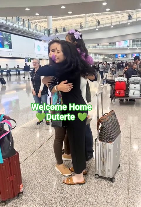 Duterte family. Welcome home Tay..God bless