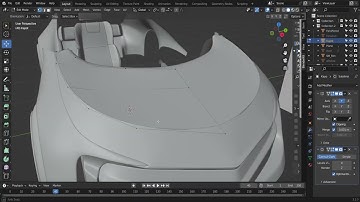 Prototip 3 | Blender 3D modeling cars timelapse part 3 headlight and car bonnet