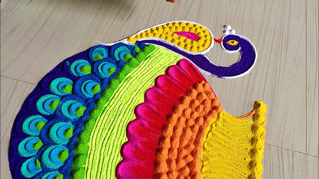 1139 peacock Pongal rangoli designs / pongal muggulu / sankranti ...