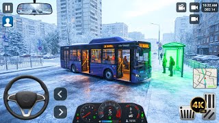 Driving A Bus In A Snowy City || ❄️🚌 screenshot 3