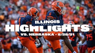 Illini Football | Illinois vs. Nebraska Highlights 8/28/21
