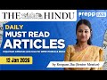 The Hindu Must Read Articles | 12 January 2026 | UPSC Current Affairs Today | Prepp IAS