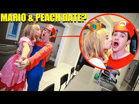 PRINCESS PEACH AND SUPER MARIO BRO DATE IN REAL LIFE (THEY KISSED)
