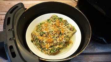 Cách làm Cà tím nướng mỡ hành bằng Nồi chiên không dầu (Grilled Eggplant Scallion Oil by Air Fryer)