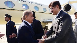 PM Shehbaz arrives in Karachi on day-long visit PM Shehbaz arrives in Karachi on day-long visit
