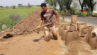 Making Portable Mud Oven (Tandoor) Step By Step Process