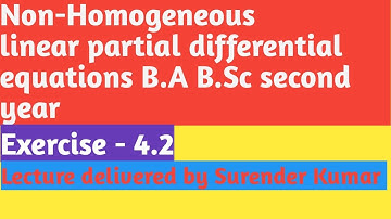 Non homogeneous linear pde with constant coefficient exercise 4.2 ba Bsc second year