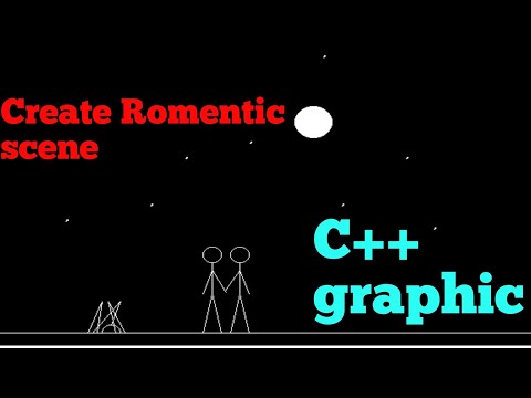 Create Romentic scene using c++ graphic । C++ graphic । Code studio #c #graphic #codestudio