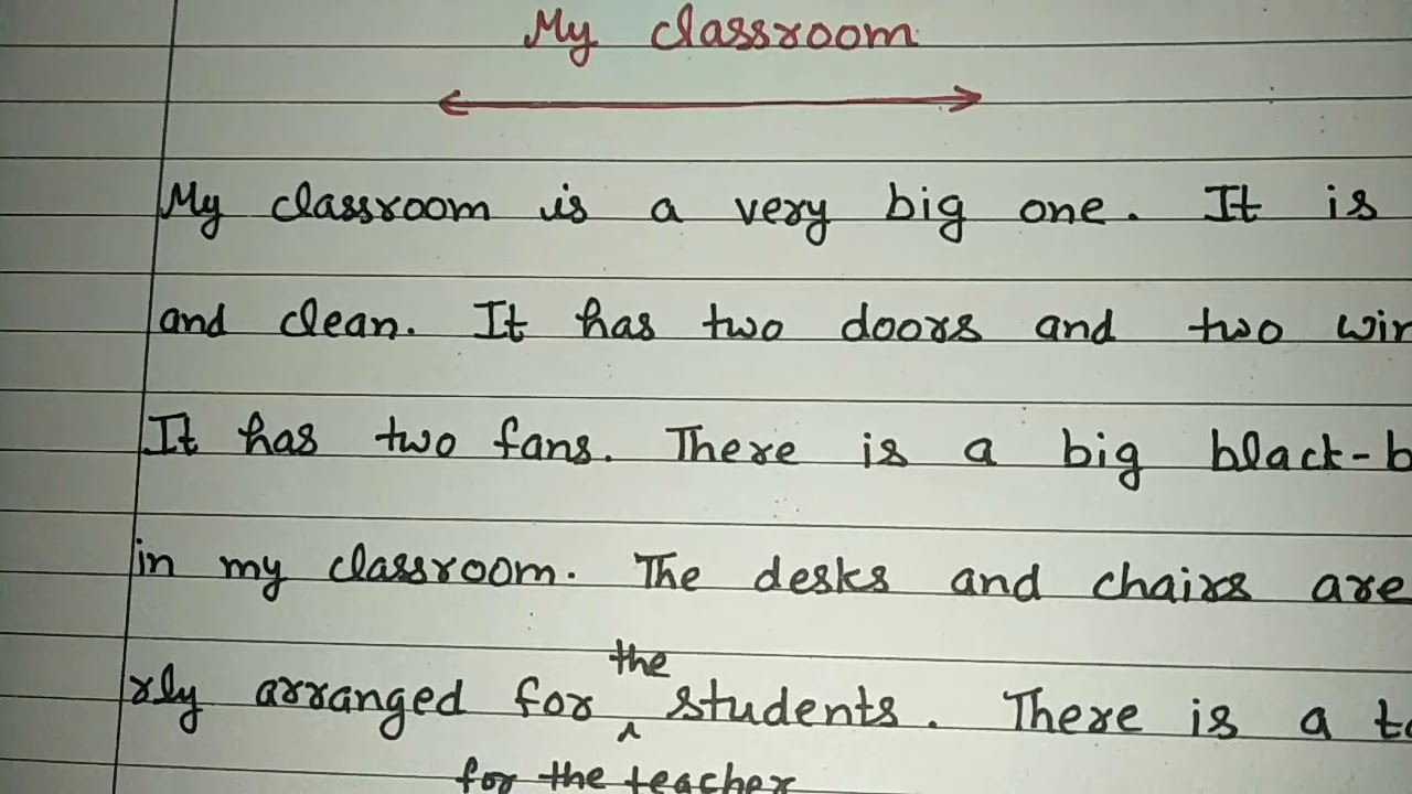 my class room essay for class 1