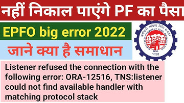 Listener refused the connection with the following error: ORA-12516, TNS:listener could not find