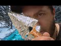 How to make an Arrowhead out of GLASS! WILDERNESS ADVENTURE CAMPING VLOG