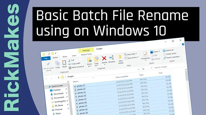 Basic Batch File Rename using on Windows 10