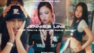 JENNIE'S Line 'Mm, We're not going home tonight alright' but it's a minute loop