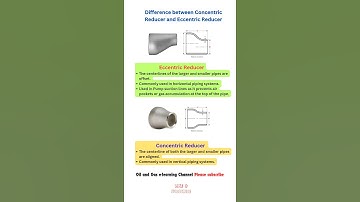 Difference between Concentric Reducer and Eccentric Reducer 🔊#shorts #short #pipefitting