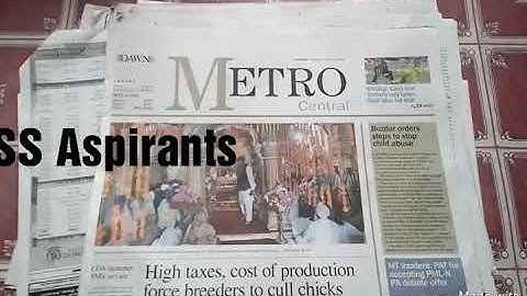How to read Dawn news paper | CSS/PMS 2021-22 | Essays + Current Affairs + Pak affairs , History
