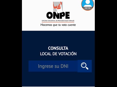 DONDE VOTAR - ONPE - ELECCIONES PERU 2016