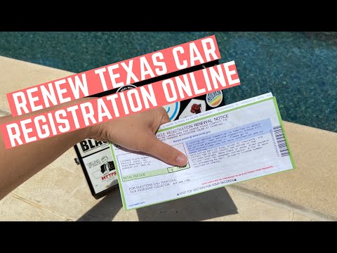 How to Renew Texas Car Registration Online!