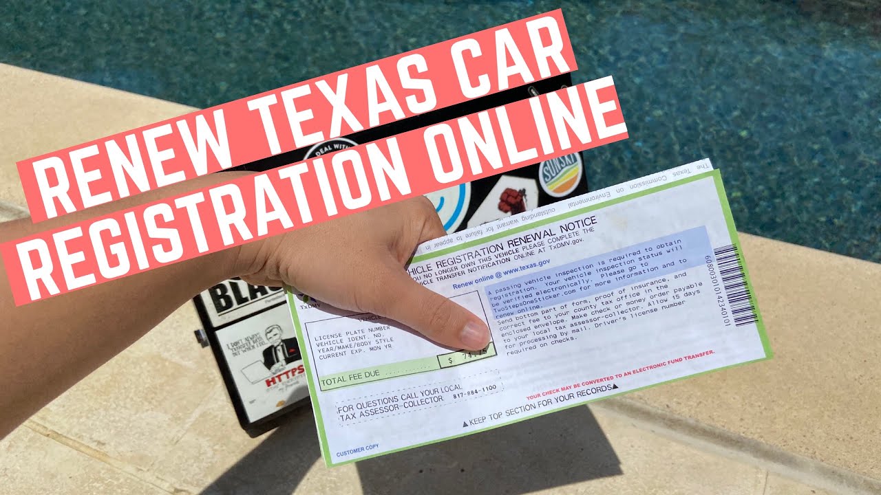 How to Renew Texas Car Registration Online! YouTube