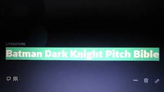 cool comments from deviantart 557 batman dark knight pitch bible by DEMONHERO90(me)