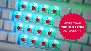 CHERRY MX Low Profile RGB: Now over 100 million actuations and less than 1 millisecond bounce time!