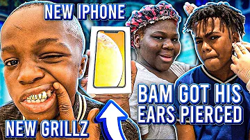 BAM & JIGGA GOT THEY EARS PIERCED & THE KIDS GOT NEW GRILLZ!!