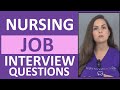 Nursing Job Interview Questions | Top 21 Questions Asked to Registered Nurses and LPNs