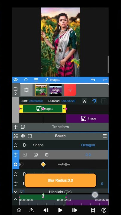 Instagram trending effect😯| AE like bokeh transition Android💥 |node video