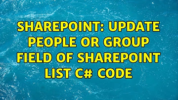 Sharepoint: Update people or group field of sharepoint list C# code (2 Solutions!!)