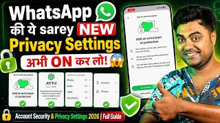 Turn ON All These NEW WhatsApp Privacy Settings RIGHT NOW! 😱 | Account Security & Privacy Setting...