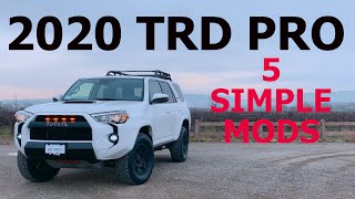 Hey guys!! here are the 5 simple mods that i did to my 2020 4runner
trd pro! 1. grille lights | https://amzn.to/3asipih 2. fang decals
http://bit.ly/36eihj...