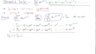 37) Kalkülüs 2 - Geometrik Seriler , Tanımı, Özellikleri 37) Kalkülüs 2 - Geometrik Seriler , Tanımı, Özellikleri