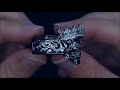 Castiel noir mens skull ring by sapphire studios design