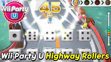 Wii Party U Highway Rollers Gameplay | Lillie Vs Paula Vs Xixi Vs Leonie | Expert com | Wii파티U