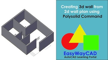 How to create 3d Wall from 2D plan using Polysolid in AutoCAD 3D?