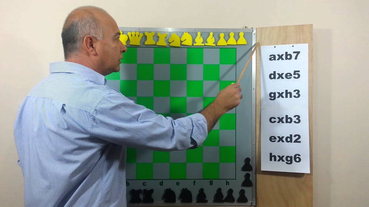 melhor jogada em notação algébrica de xadrez. 
