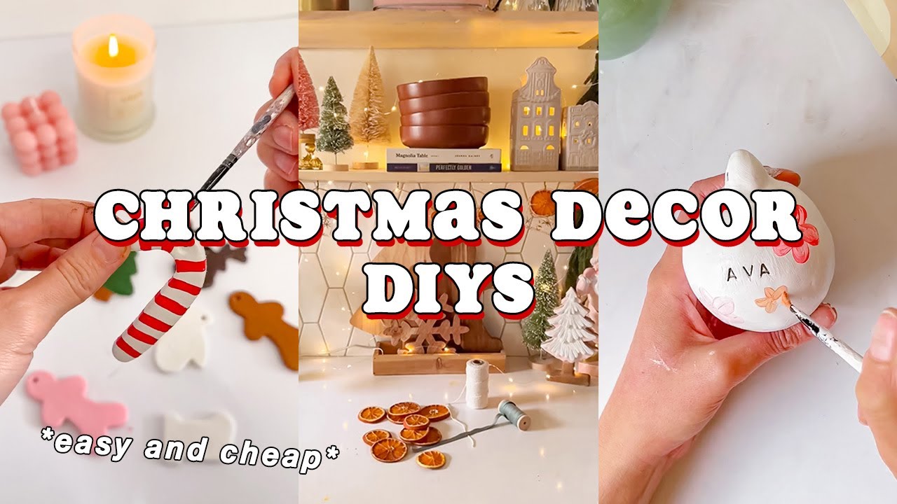 easy christmas decor diys 🎄 *things to do when your bored* - YouTube