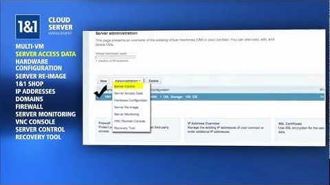 1&1 Dynamic Cloud Server Overview