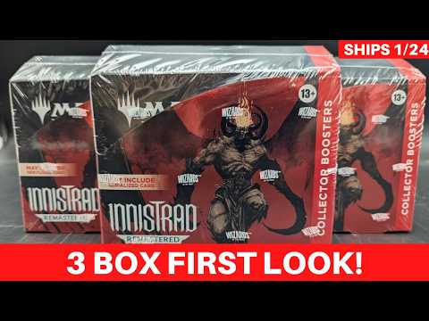 Duplication Problem? 3 Innistrad Remastered Collector Box Opening #MTGINR Ships 1/24