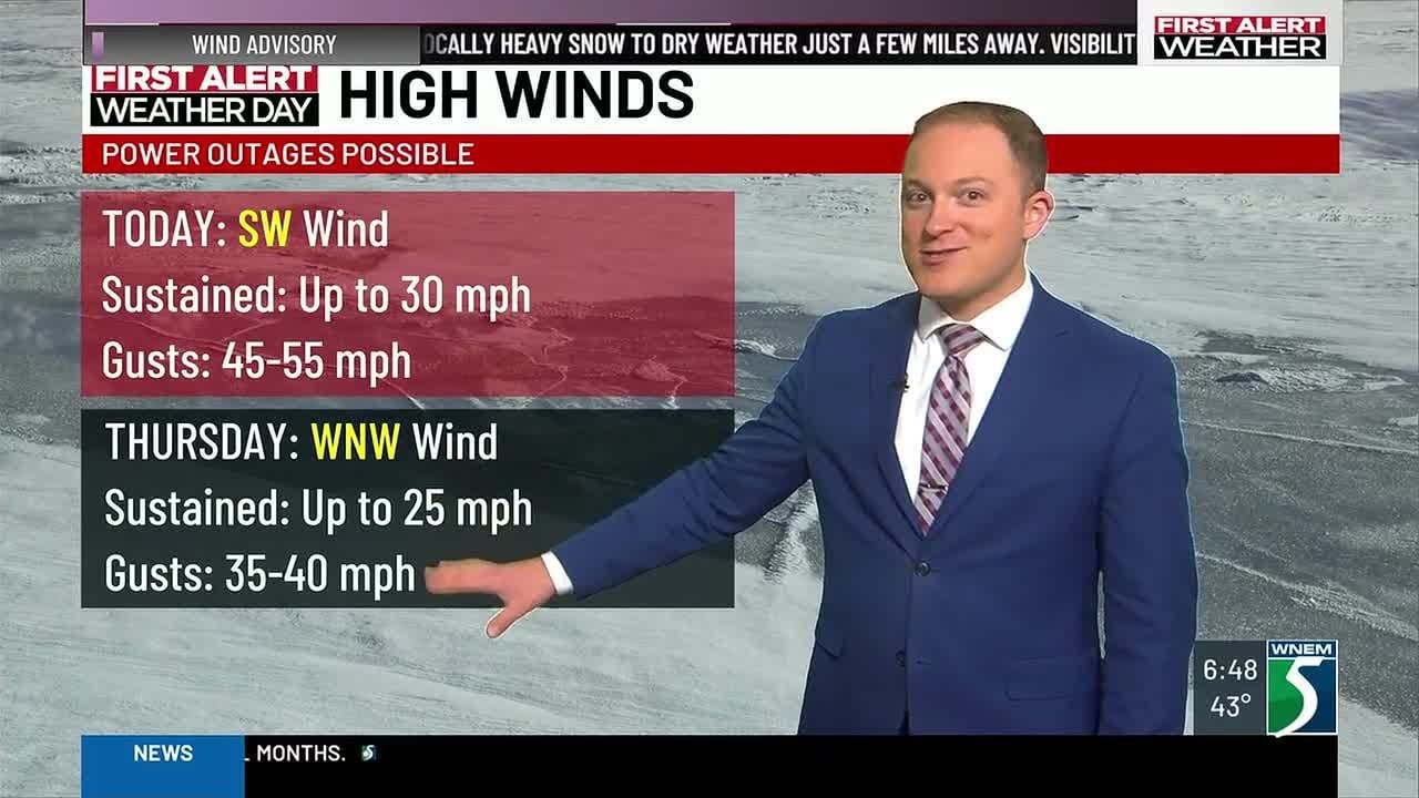 First Alert Weather Day: Windy Wednesday & snow showers - YouTube