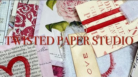 Fun Valentines ephemera using fabric and paper #junkjournal #scrapbooking #papercraft