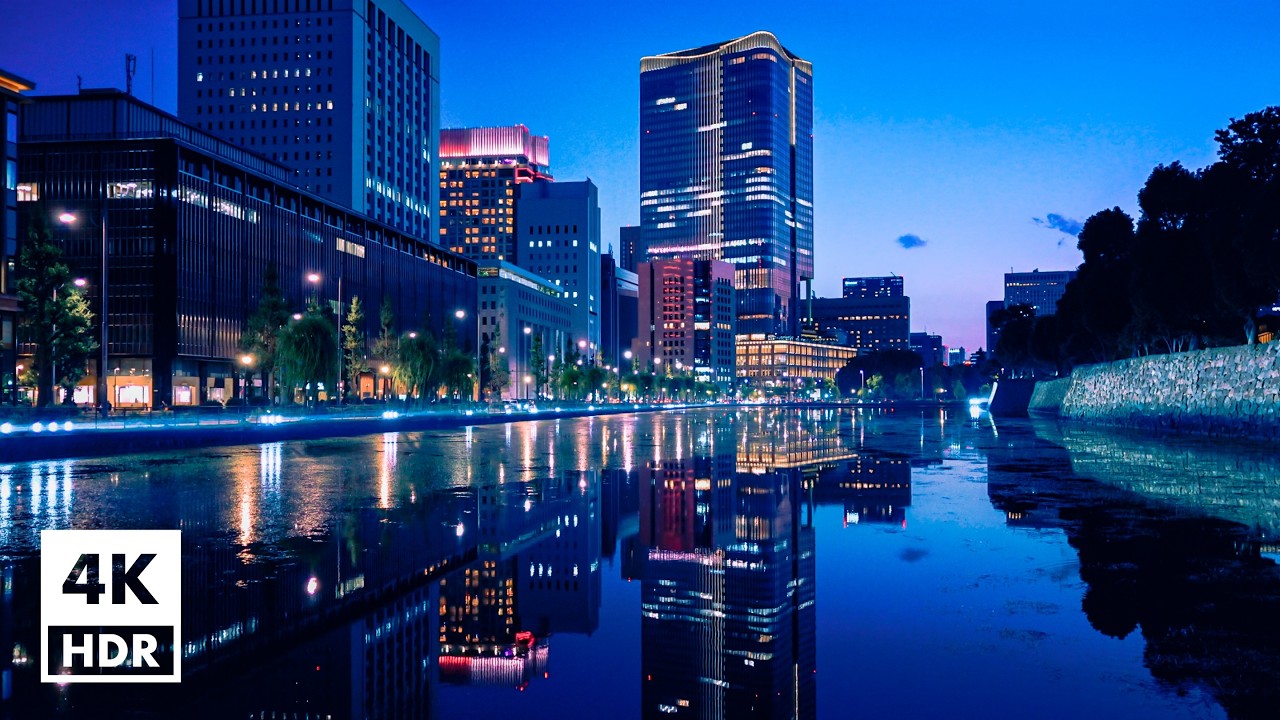 Twilight in Marunouchi, Tokyo | 4K HDR with Binaural Japanese Sounds