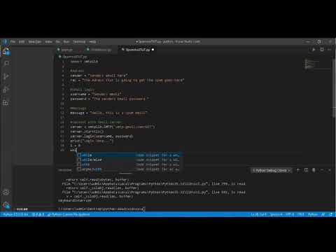 Python tutorial for a Email spammer/EmailBomb(For Beginners)
