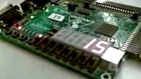 Countdown timer on Xilinx Spartan-3 board (longer video)