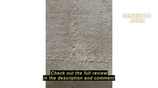 Review Jaderlu 15pcs 11.8' Modular Interlocking Thick Carpet Shaggy Soft EVA Foam Mats Fluffy Area R