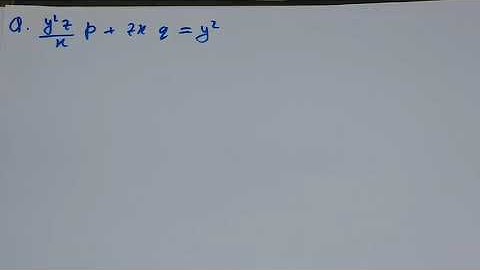 Partial Differential Equations Of First Order  Semester 3 Paper 7 Lagrange Method Lacture 9