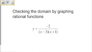 Finding excluded domain values of rational functions